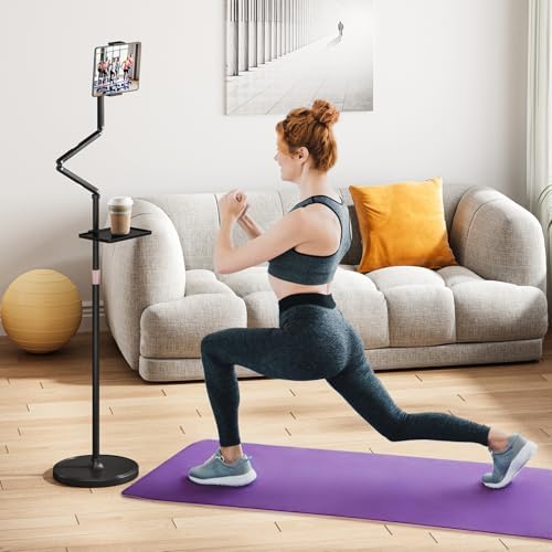 Houele Tablet Floor Stand with Page Turner, iPad Floor Stand with Tray - Image 7