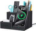 Wireless Charger with Desk Organizer, 3 Compartments and 1 Phone Stand by Investme