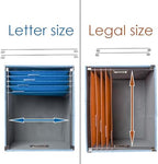PRANDOM File Organizer Box - Set of 1 Collapsible Decorative Linen Filing Storage Hanging File Folders with Lids Office Cabinet Letter/Legal Blue (17x14x11.2 inch) - Image 6