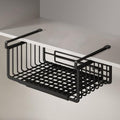Extendable Under Shelf Storage Basket, Hanging Baskets Under Cabinet Shelf Organizer, for Cabinet Pantry Kitchen Cupboard Desk Counter Bookshelf Space Saver Heavy Duty Slide-in (Black, 1 Pack) by Janebert