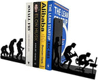 Human Evolution Decorative Metal Bookends for Heavy Books and Library - Image 3