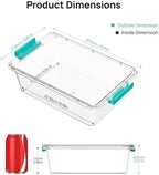 Vtopmart 4 Pack 3 Qt Clear Storage Bins with Lids for Building Blocks，Craft - Image 2