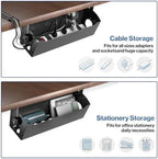 POCHAR Under Desk Cable Management Tray, 15" Power Strip Holder - Image 4