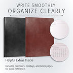 Gallery Leather Large Weekly Planner 2026-2027 Floral Espresso - Image 3