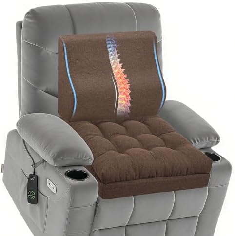 baibu Memory Foam Recliner Cushion with Lumbar Pillow, 20 x 20 x 5 in,Brown by baibu