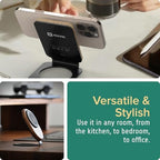 ARK Uno² - Solid Wood Phone Stand Magnetic Wireless Charging Station w/Adapter & USB to USBC 15W Wireless Charger. Home, Office, Kitchen,Best Mens Gifts! - Image 5