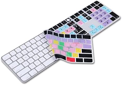 XSKN Final Cut Pro EU US Common Version Silicone Keyboard Cover Skin for 2020-2023 Apple Magic Keyboard with Touch ID and Numeric Keypad A2520 (Left 3 Keys Not Suite for 2024 New One Model) - Image 3