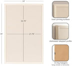 Kate and Laurel Oakhurst Rectangle Framed Linen Fabric Pinboard, 24 x 36, Soft White, Traditional Decorative Bulletin Board with Stepped Profile for Motivational Vision Board or Wall Organization - Image 2