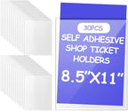 Outus 30 Pcs Self Adhesive Shop Ticket Holders, 8.5 x 11 Inch by Outus