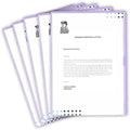 Lavender Vinyl Folders, Heavy Duty Plastic Folders with Clear Front Pocket, Doctor Stuff, Letter Size L-Type Document Holder for Home, Office and Medical, Pack of 50 by DoctorStuff
