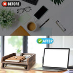 DoubleFill 2 Pcs Wooden Letter Tray 2 Tier Letter-Size Desk Tray, Dark Wood - Image 5