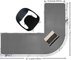 Chihein L-Shaped Desk Pad (45.3”+ 57.1”) x 15.7” Gray/White - Image 2