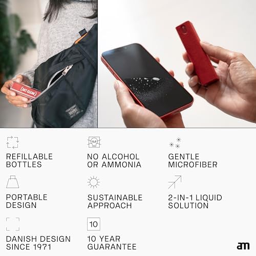 am Mist Screen Cleaner Spray with Microfiber Cloth – Alcohol-Free, Green - Image 6