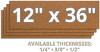 Manton Cork 12" x 36" x 1/4" Thick Cork Sheets (4-Pack) with Adhesive Strips, 100% Natural and Sustainable Cork Bulletin Boards. Perfect for Home, School, and Office - Image 3