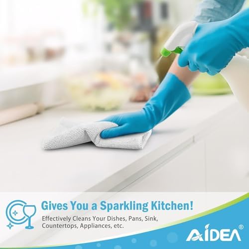 AIDEA Microfiber Cleaning Cloth White-600PK, Soft Microfiber Towels for Cars, Absorbent Cleaning Rags, Lint-Free Streak-Free Wash Cloths for House, Kitchen, Window,11.5"×11.5" - Image 5
