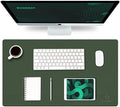 K KNODEL Small Office Desk Mat, Leather Mouse Pad (23.6"x13.8", Dark Green) by GoogleFiber