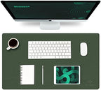 K KNODEL Small Office Desk Mat, Leather Mouse Pad (23.6"x13.8", Dark Green) by GoogleFiber