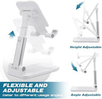 Wonderjune 48 Pcs Cell Phone Stand for Desk Phone Holder Stand Foldable Angle Height Adjustable Portable Holder Tablet for Office Travel Photography (White) - Image 3