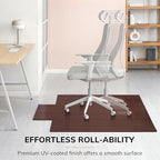 Anji Mountain 57" x 55" Bamboo Office Chair Mat for Carpet & Hardwood Floor - Image 5