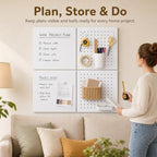 Maxtek Pegboard and Whiteboard Wall Organizer 24 x 24in Panels - Image 7