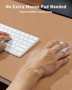 Aothia Faux Leather Desk Mat Mouse Pad, 63" x 24", Khaki - Image 3