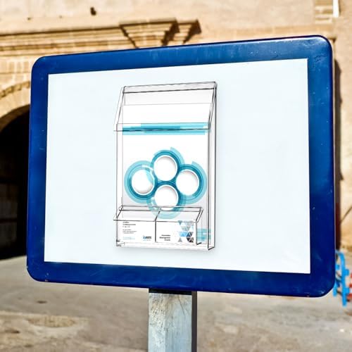 Barydat 2 Pieces Outdoor Brochure Holder with Business Card Holder Waterproof Wall Mount Literature Box Pamphlet Box Acrylic Brochure Organizer for Pamphlet Map Menu 8.75x11.75x2.25 Inch - Image 7