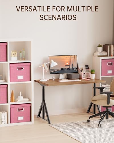 Oterri 2 Pack File Storage Organizer, Filing Box, Portable File Box with Lid, Fit for Letter/Legal File Folder Storage, document organizer, New-pink - Image 6