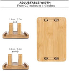 S&A WOODCRAFT 3 Slots Bamboo Wood Vertical Laptop Stand, Adjustable Wooden Laptop Holder, Non-Slip Laptop Dock Compatible with Apple MacBook, Microsoft Surface, Gaming Laptops, IPad, Tablets - Image 4