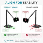 InnoGear Overhead Phone Mount Phone Stand Tabletop Cooking Tripod for Desk - Image 2