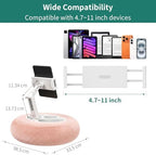 HomeMount Stable Tablet & Kindle Pillow Stand with Snack Tray, Pink - Image 4