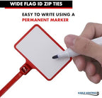 Kable Kontrol Write-On Flag Identification Zip Ties 6 Inch 5000 Pcs – Red - Image 3