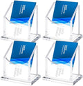 Watersay 4 Pack Vertical Acrylic Business Card Holders, Clear Desk Stand by Unknown