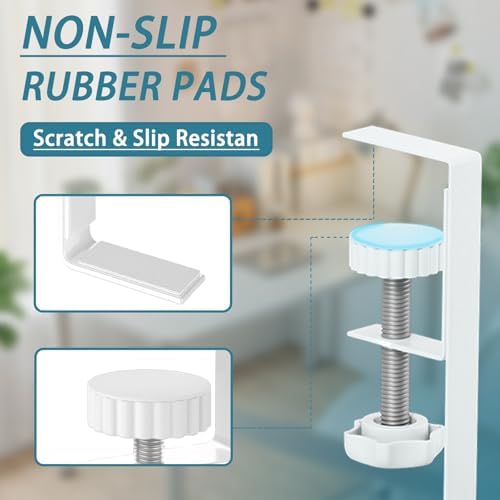 2Pack Under Desk Cable Management Tray, No Drill Mesh Desk Cable Tray - Image 4