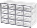 Blue Ginkgo 16-Drawer Storage Cabinet Organizer, Grey, Made in Korea by BLUEGINKGO