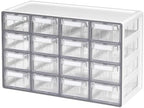 Blue Ginkgo 16-Drawer Storage Cabinet Organizer, Grey, Made in Korea by BLUEGINKGO