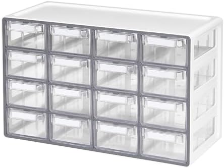 Blue Ginkgo 16-Drawer Storage Cabinet Organizer, Grey, Made in Korea by BLUEGINKGO