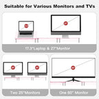 Pink Acrylic Dual Monitor Stand Riser,Laptop Riser Adjustable to 8 Angles - Image 4