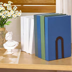 Chunful 12 Pcs Bronze Metal BookEnds Shelves, 5.5 x 3.75 x 2.25 in - Image 5
