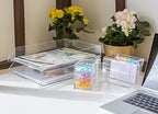 OSCO Medium Clear Acrylic Index Box, A to Z Divider Tabs, 100 Lined Note Cards, 5" x 4", Ruled Revision Flash Cards, Recipe Notes, Office Contacts Filing, Desktop Organiser - Image 5