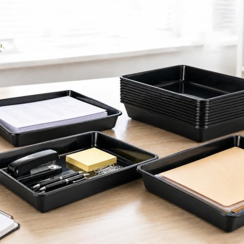 Defresit 12 Pcs Letter Size Flat Storage Paper Trays for Classroom - Image 4