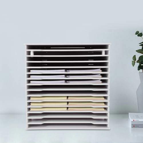 Literature Organizer with Adjustable Shelves, 15 Compartments Mail Sorter & Paper Organizer - Vertical Desktop Mailbox for Office, Classroom, Home, Mailroom Organization, White, PVC Material - Image 3