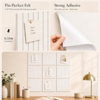 Stripe Felt Bulletin Board Tiles, Cork Board Alternative 48 x 36 in - Image 3