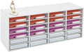 Literature Organizers 24 Compartment Office Mailbox with Adjustable Shelves 6-Tier Wood Literature Sorter Desktop File Holder for Office Home Classroom Mailrooms by ZXTINGSHOP