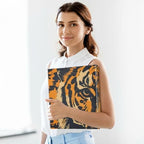 JIPONI 3 Ring Binder Tiger 1 Inch Round Binders for Men Women Students, Cute File Organizer for Office School, 1pc - Image 4