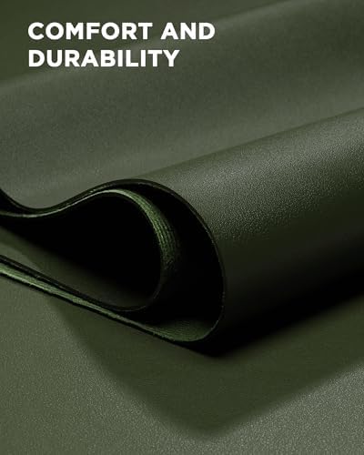 YSAGi 55" x 17" Large PU Leather Desk Mat for Keyboard and Mouse - Waterproof Non-Slip Desk Pad Protector for Office, Home, Writing Desk, Olive Green - Image 6