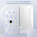 4-in-1 Hard Case for MacBook Neo 13 (A3404), Ribbon Bows - Blue - Image 4