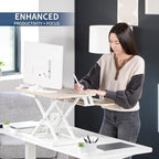 VIVO Light Wood 26 in Standing Desk Converter, DESK-V026KF - Image 5