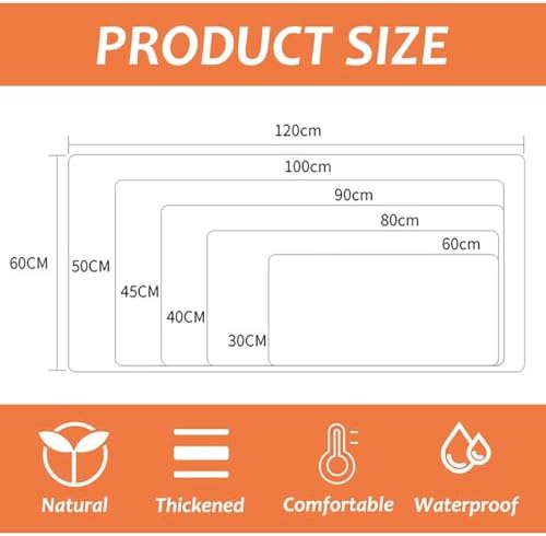 Leather Desk Pad, Office Desk Mat Waterproof Black, Smooth Mouse Writing Surface, Maximum Protection Dual-Sided Pu Leather Blotter for Game/Home(Cork,130x60cm) - Image 6