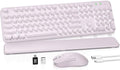 Rechargeable Backlit Wireless Keyboard and Mouse Combo, Magnetic Wrist Rest by SABLUTE