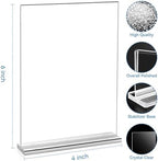EHWINE 24 Pack Acrylic Sign Holders 4x6 Double-Sided Tabletop Display Stands for Menus Flyers & Signs, Clear Acrylic Picture Frame for Office Business Store & Events - Image 2